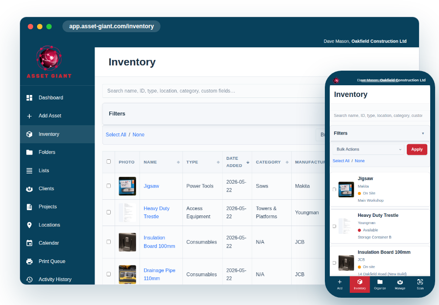 Screenshot — the responsive layout shown side by side on mobile and desktop.