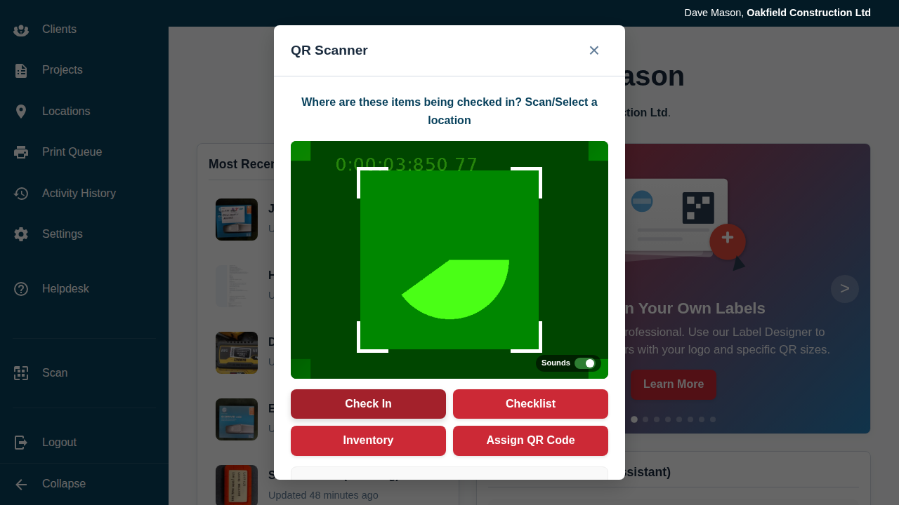 Screenshot — the summary card shown immediately after scanning an asset.