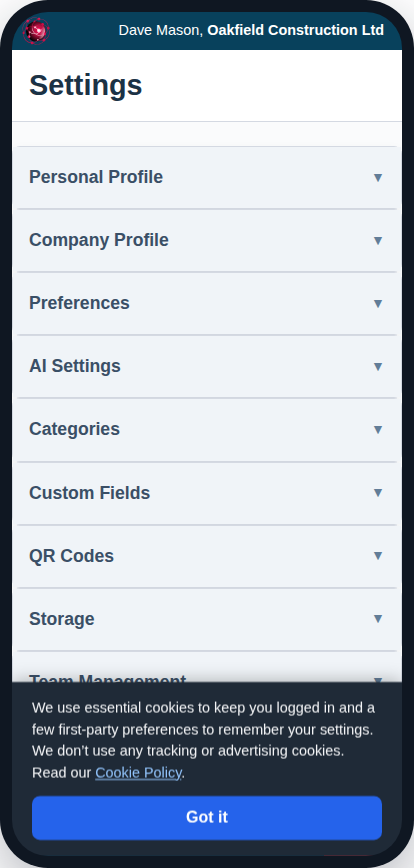Your company profile on a phone.