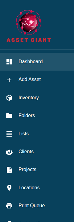 Screenshot of the desktop sidebar in its expanded state.