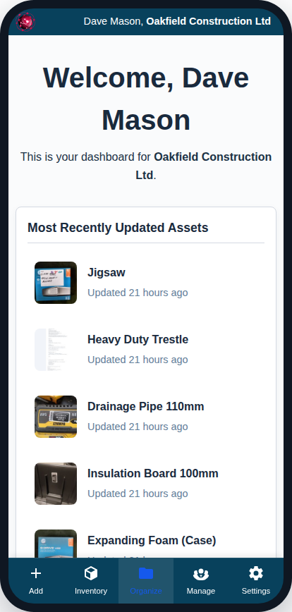 Screenshot of the mobile navigation bar at the bottom of the screen.